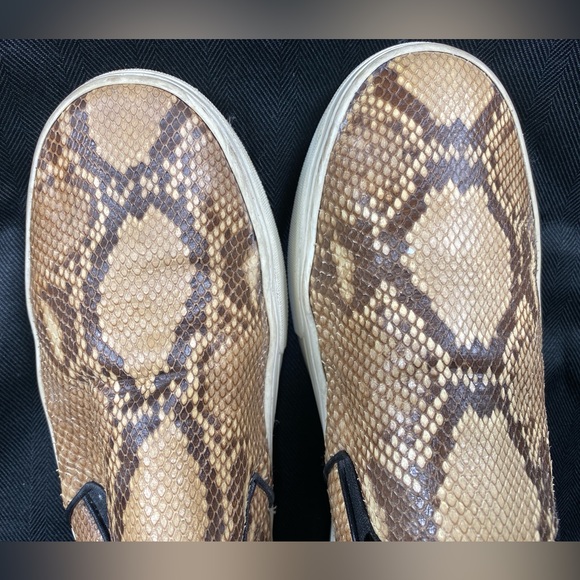 Celine Python Snakeskin Slip-on Sneakers Skater Almond Toe - Picture 9 of 14